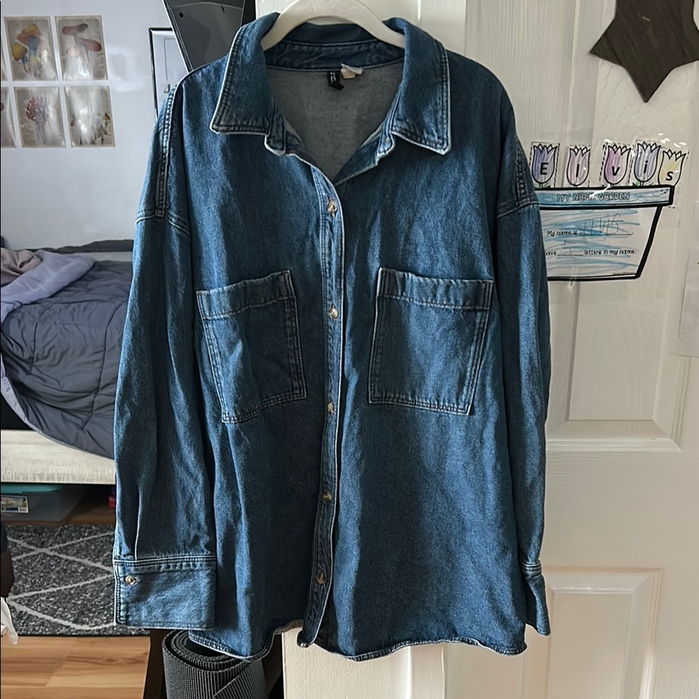 H&M Button-Down Denim Blouse